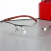 Solglasögon ramar mode ultralätt halvframe skådespel ram mäns affärsglasögon med myopia färgbytande glasögon