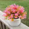 Fleurs décoratives embellissant le Pot de plante de gazon artificiel multicolore en plastique léger et écologique, fausses plantes, fournitures de fête