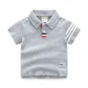 Summer Boys Active T-shirts Cotton Toddler Kids Polo Tops Tees Quality Children's Clothes 240119