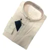 Hoge kwaliteit mannen nieuw in vrijetijdsklasschap 100% linnen katoen rl pony solide shirts lange mouw mode elegant paard homme luxe designer merk kleding h8893v