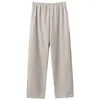 Vêtements de nuit pour hommes Pantalons longs solides pour hommes Ameublement Pantalon de pyjama décontracté Pyjamas Mâle Coton doux Sleep Bottom Wear Big Yards 4XL