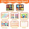 Tunjilool Baure Board Montessori Parish Toys for Toddler Baby Book Book Educational Sensory Wilds 240124