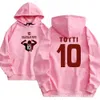 Herbstprodukt Hoodie Fußballmarke Lose Kleidung Größe 10 Rot Totti