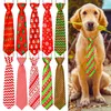 Ropa para perros 1pc Stripe Pet Corbatas grandes Corbata Aseo Ajustable Banda elástica Corbatas Accesorios Suministros