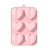 Moldes para hornear 6-cavidad corazón/casa molde de silicona fondant chocolate molde diy pastel postre suministros de cocina gota