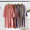 Womens abbigliamento da sonno donne giapponese kimono notturno abiti stampati retrò da notte abiti casual abiti casual cotone da un aokrobo di media lunghezza