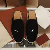 2024nieuw Casual schoenen Loafers Platte lage top Suède rundleer Oxfords Mocassins Zomerwandeling Comfort Loafer Instapper Loafer Rubberen zool Flats Loro Piano Casual 34