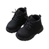 Botas Niños Cálido Invierno Niños Niñas Más Espesar Terciopelo Corto Niños Antideslizante Cómodo Simple Cremallera Lateral Diseño Zapatos