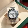 Avec boîte d'origine luxe haut automatique hommes montres panda cadran céramique lunette chronographe 116500 montre pour hommes