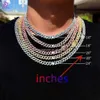 Wholesale Fashion Jewelry 15mm Hip Hop Vvs Diamond Necklace Bracelet 925 Silver Iced Out Cuban Link Moissanite Chain