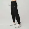 Moletons masculinos com capuz, roupas Lu Pant Align Al Accolade Sweatpants de algodão, calças soltas de fitness femininas, treino de limão, Gry Llqw031u141U14