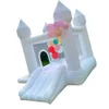 Оптовая динамика 9x9x7ft Soft Play Indatable White Bounce House с слайд -мячной вечеринкой использовал надувный мини -бодрый замок с воздуходувкой без корабля к вашей двери