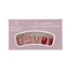 False Nails Cat's Eye Christmas French Fake Fake Löstagbar bärbar Manicure Square Head Nail Tips Full Cover Ballerina Girl