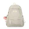 School Bags Girl Plaid Kawaii Travel Book Backpack Lady Lattice Bag Fashion Female Cute Laptop Leisure College Women