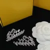 Luksusowy projektant Diamond Plant Kolczyki klasyczny styl wysokiej jakości wysokiej jakości biżuteria Party Wedding Bride Prezent Bride Prezent
