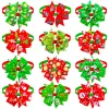 Accessoires En gros 50/100 pièces nœud papillon de noël noël pour petits chiens chat noeuds papillon cravates chiens vacances fournitures pour animaux de compagnie accessoires pour chiens