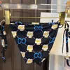 Italiensk designer bikini strand delad söt brev tryck halter sexig lyxhalter strand baddräkt för kvinnor sxl