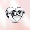 سحر جديد Sterlling Sier Heart Bead Mother Pendant Fit Preselet Bracelet Women Fashion Modelry Love Gift