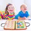 Tunjilool upptagen styrelse Montessori Parish Toys for Toddler Baby Book Education Sensory Children Gifts 240124