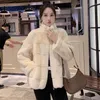 Frauen Pelz Mode Winter Warme Frauen Nachahmung Nerz Stehkragen Mantel Büro Dame Outdoor Jacke Casual Kleidung Mädchen Party geschenk