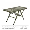 Camp Furniture Camping Folding Barbecue Net Table Outdoor Portable Aluminium Alloy for Picnic Mini Iron Mesh