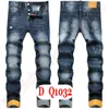 Jeans pour hommes D2 Luxe Italie Designer Denim Jeans Hommes Pantalons de broderie DQ21022 Mode Wear-Holes splash-ink stamp Pantalon Moto Vêtements d'équitation US28-42 / EU44-58