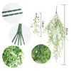 Decorative Flowers Artificial Plants Vines Wall Hanging Rattan Plastic Grass Fake Plant Leaf Wedding Party Decoration Ornaments For Home