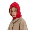 Bérets Lady Chapeau élastique Cagoule d'hiver confortable pour les femmes tricotées coupe-vent anti-dérapant protection de la tête avec une couverture épaisse du cou d'oreille rester