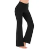 Calças de yoga groove fitness ginásio feminino elástico perna larga alargamento leggings cintura alta fina verão alargamento leggings