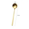 Spoons 304 Stainless Steel Thickened Spoon Round Head Dessert Coffee Korean Style Plated Stirring