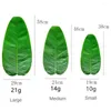 Dekorativa blommor 1-Artificial Banana Leaf Placemats Table Decoration Heat Motent Drink Cup Coasters Faux Pad Mats