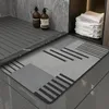 Bathroom Absorbent Floor Mat Diatomaceous Earth Soft Mats Foot Toilet Doorway Nonslip Household Quick Dry Carpet 240122