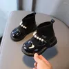 Stivali Autunno Ragazze Scarpe Mary Jane per bambini Bambino Calzini per bambini Calzini alti Perle Principessa Moda Corti