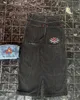 Y2K Jeans amples motif Floral Hip Hop imprimé hommes femmes 2023 mode rétro Jeans surdimensionné pantalon large pantalon de rue néo gothique 240118