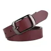 Ceinture en cuir de vache femme ceintures en cuir véritable pour femmes couleur marron jean alliage boucle ardillon sangle bonne qualité peau de vache Cinto 240122