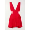 Star Same Kleid Designer-Kleider für Damen, rot, taillierte Kleider, sexy Partykleid, Italien, Luxus, V-Ausschnitt, ärmellos, Slip, sexy, rückenfrei, kurzer Rock, modisches Minikleid