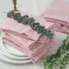 Table Napkin 6PCS Cloth Cotton Accessories Linen Towel Dinner Handkerchief Wedding Decoration Mark Place Decor Mariage