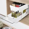 Kitchen Storage Rack Under Sink Drawer Storage Rack 2 Tier Pull out Organizer Multi-purpose Shelf Cabinet Sink Kitchen Organizer 240122