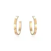 Högutgåva Hoop Huggie Screw Stud Love Earrings For Women Ladies Girls Gift Jewelry 316L Titanium Steel Designer Jewelry Surfa3019