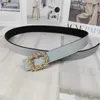 Riemen Damesmode Diamant Grote Vierkante Parel Gesp Taille Echt Leer Dames Bijpassende Jurk Jeans Riem Decoratief