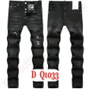 Herren Jeans D2 Luxus Italien Designer Denim Jeans Männer Stickerei Hosen DQ21023 Mode Tragen-Löcher Spritzer-Tinte Stempel Hosen Motorrad Reiten Kleidung US28-42/EU44-58