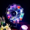 Rechargeable LED Ferris Wheel Glasses Display Stand Serving Tray Carrier S Glass Holder Table Shelf Theme Party Decoration325n