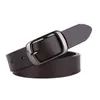 Ceinture en cuir de vache femme ceintures en cuir véritable pour femmes couleur marron jean alliage boucle ardillon sangle bonne qualité peau de vache Cinto 240122