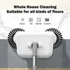 ハンドプッシュオートマチックスイーパー家庭用掃引機モップほこりの床クリーニングツール240123