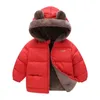 Детская капюшонная хлопок верхняя одежда детей густой флисовой пальто кашемирные куртки для мальчиков девочки теплые пальто 15y 240122