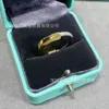 Designer Brand TFF Lock Head Ring V Gold Lucky Half Diamond U-shaped Set with for Men and Women 1 With logo