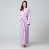 Mulheres sleepwear inverno plus size longo flanela roupão quente coral velo banho robe noite aconchegante pijama homens mulheres jacquard vestido