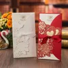 510pcs corte a laser convites de casamento cartão amor coração personalizar cartões com fita chá de panela fontes de festa de casamento 240122