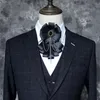 Neue Blumen-Fliegen für Männer, handgefertigt, britischer Stil, Hochzeit, Trauzeuge, Krawatte, modische Kleidung, Accessoires, 16 9 cm295P