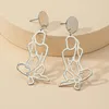 Stud Earrings 6 Pair /lot Fashion Retro Human Body Contour Alloy Texture Abstract Figure Anime